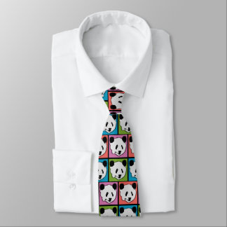 Four Giant Panda Bears Tie
