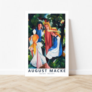 Four Girls by August Macke Poster