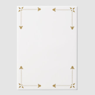 Four Gold Corners Wedding Vellum Invitations