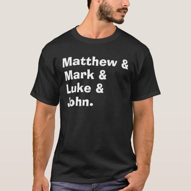 four gospels of matthew mark luke and john tshirt (Front)