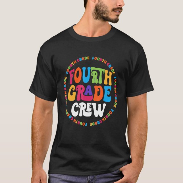 Four Grade Squad Tie Dye 4th Squad Students Teache T-Shirt (Front)