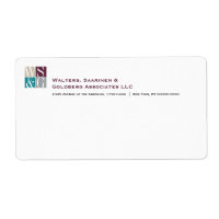 Four Grid Monogram Avery Shipping Label