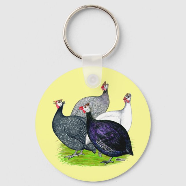 Four Guineas Key Ring (Front)