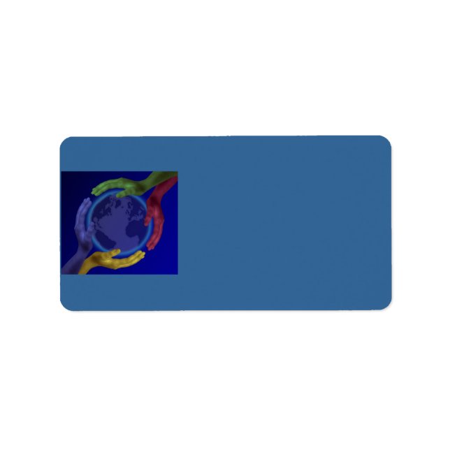 Four Hands on Earth Address Label (Front)