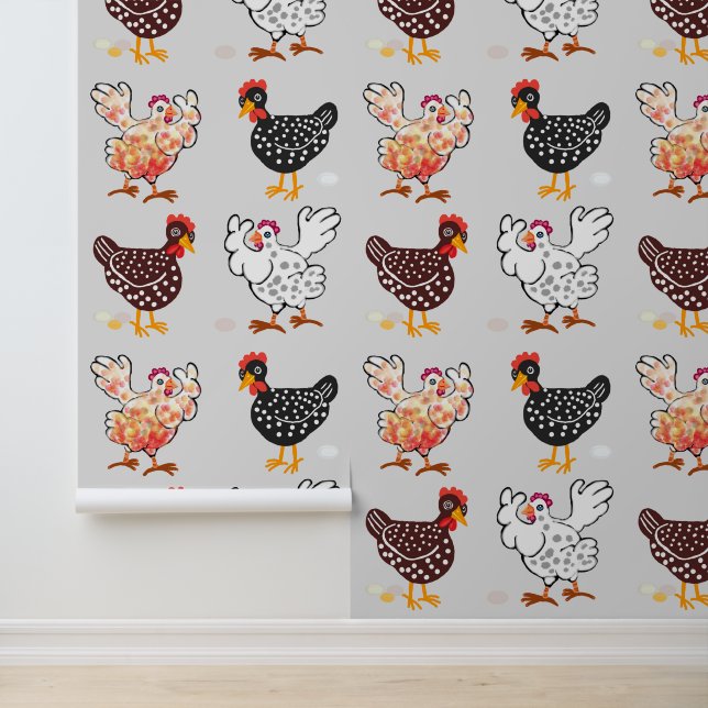 Four happy hens  wallpaper (Application)