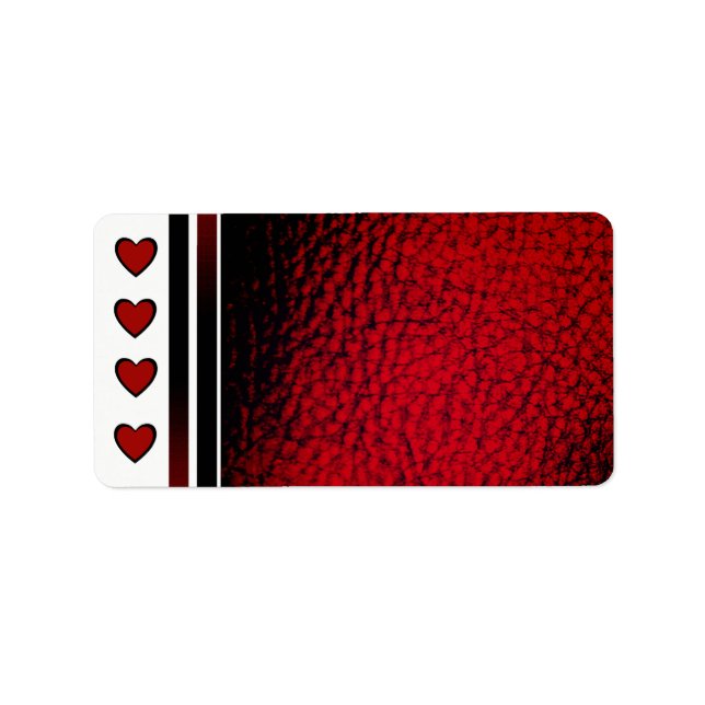 Four Heart Valentine Label (Front)