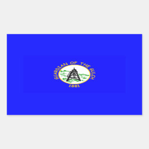 FOUR Helena, Montana Flag Rectangular Sticker