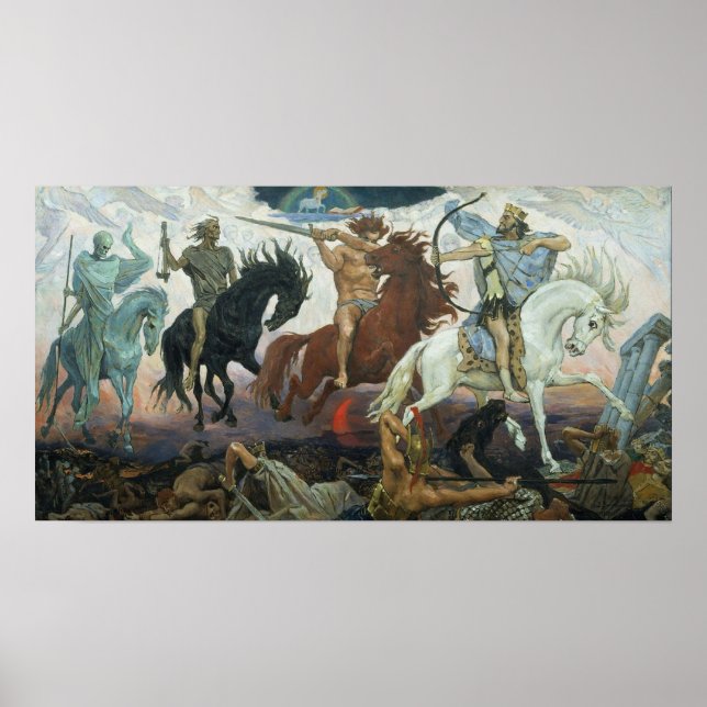 Four Horsemen of the Apocalypse 1887 Painting by Poster (Front)