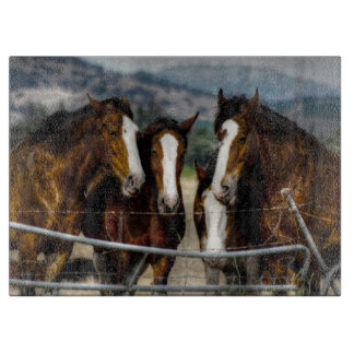 Four Horses Cutting Board