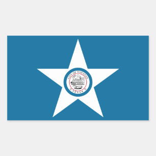 FOUR Houston Flag Rectangular Sticker