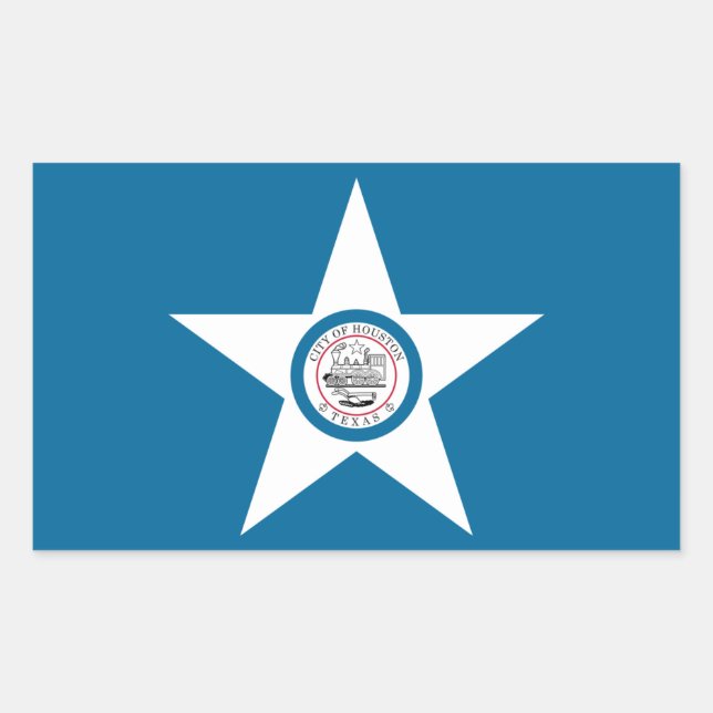 FOUR Houston Flag Rectangular Sticker (Front)