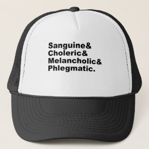 Four Humours Sanguine Choleric Melancholic Phlegm Trucker Hat