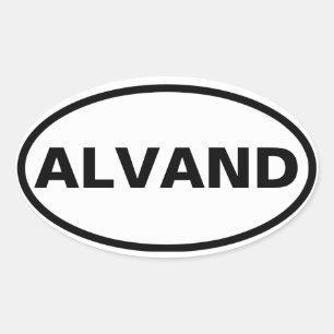 FOUR I [Heart] Alvand Oval Sticker