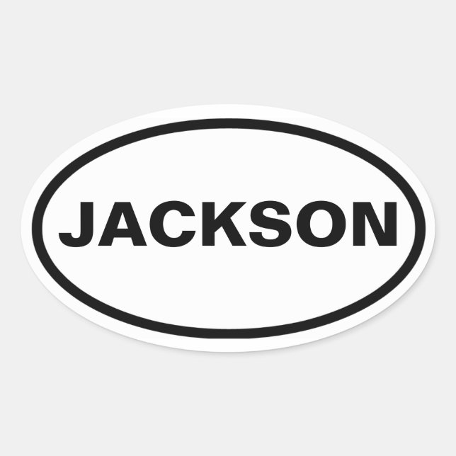 FOUR Jackson, Wyoming Oval Sticker (Front)