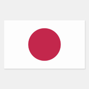 FOUR Japan National Flag Rectangular Sticker