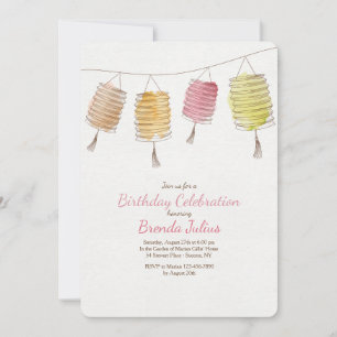 Four Lanterns Invitation
