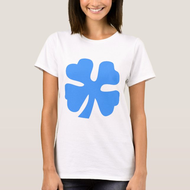 Four Leaf Clover - Baby Blue T-Shirt (Front)