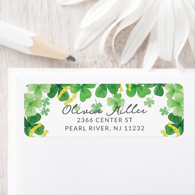 Four Leaf Clover Bridal Shower Address (Insitu)