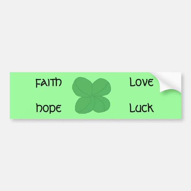 Four-leaf Clover - bumper sticker (Front)