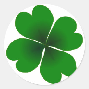 four-leaf clover classic round sticker