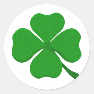 Four Leaf Clover Classic Round Sticker