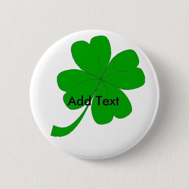 Four Leaf Clover Custom Button (Front)