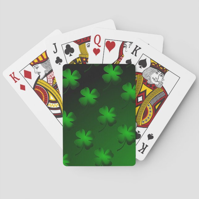 Four Leaf Clover Gradient Playing Cards (Back)