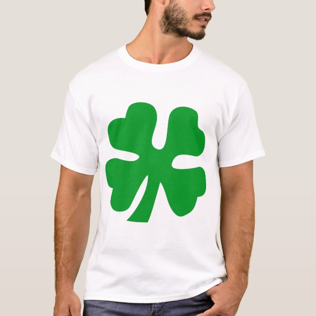 Four Leaf Clover - Grass Green T-Shirt (Front)