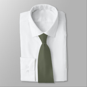 Four Leaf Clover Green 616652 Solid Colour Design Tie
