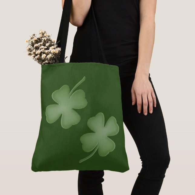 Four Leaf Clover Green Bag (Close Up)