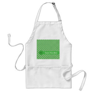 Four leaf Clover Hearts pattern Customisable Standard Apron