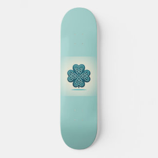 Four Leaf Clover Hearts Skateboard