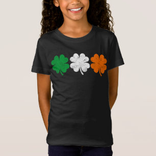 Four Leaf Clover Irish Flag  T-Shirt