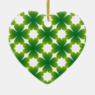 Four Leaf Clover Irish Shamrock Custom Gift Item Ceramic Tree Decoration