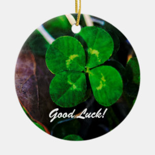 Four Leaf Clover Lucky Ceramic Tree Decoration