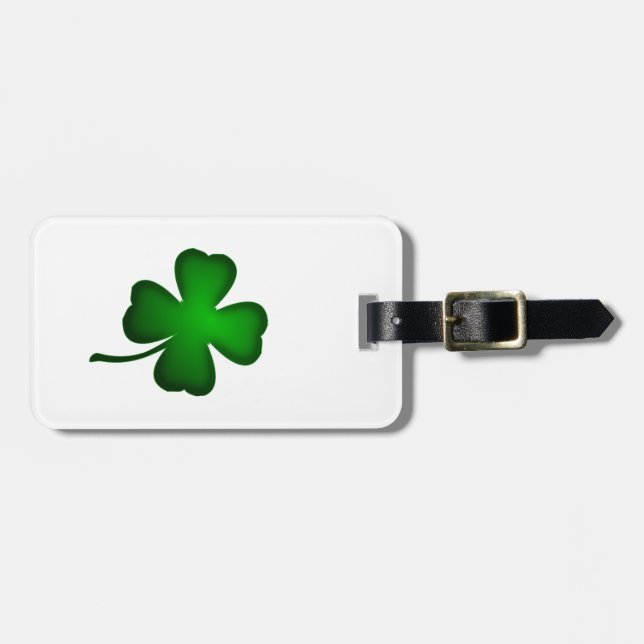 Four Leaf Clover Luggage Tag (Front Horizontal)