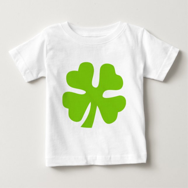 Four Leaf Clover - Martian Green Baby T-Shirt (Front)