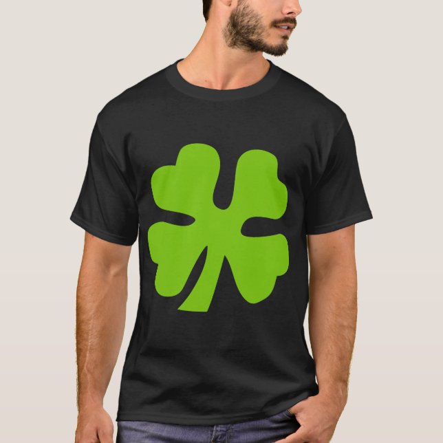 Four Leaf Clover - Martian Green T-Shirt (Front)