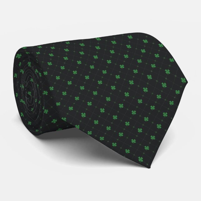 Four Leaf Clover Neck Tie (Rolled)