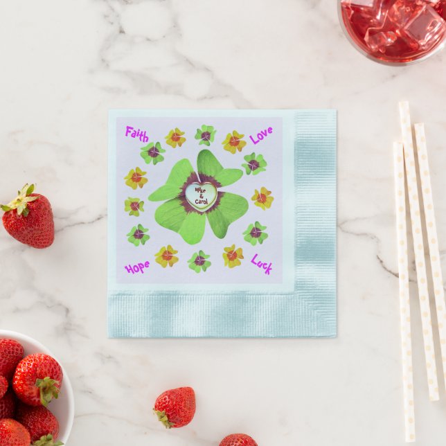  Four Leaf Clover Party Napkins (Insitu)