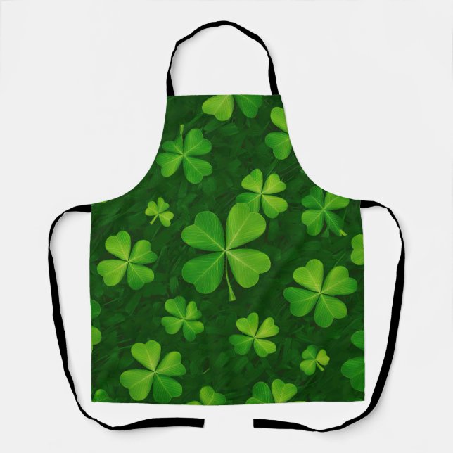 Four Leaf Clover Pattern Apron (Front)