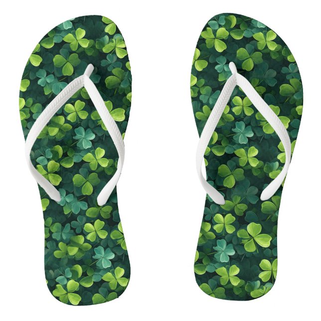 Four Leaf Clover Pattern Jandals (Footbed)