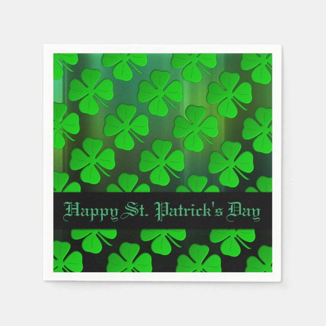 Four Leaf Clover Pattern Napkins (Front)