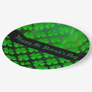 Four Leaf Clover Pattern Paper Plates
