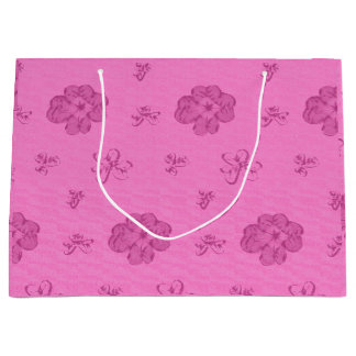 Four-Leaf Clover Pink Large Gift Bag