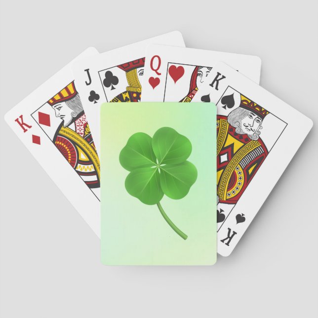 Four leaf clover playing cards (Back)