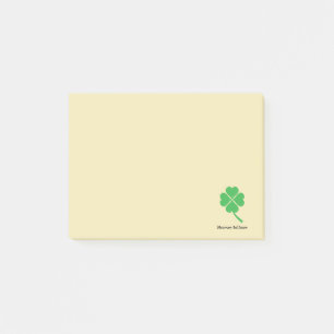 Four-leaf clover post-it notes