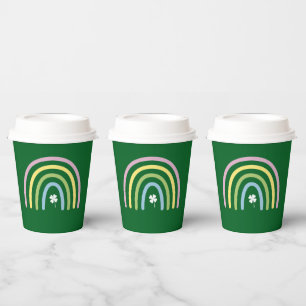 Four Leaf Clover Rainbow St Patrick's Day  Paper Cups