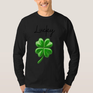 four leaf clover Shamrock lucky charm irish St Pat T-Shirt