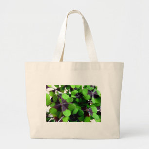 Four Leaf Clover Shamrock St. Patrick’s Lucky Large Tote Bag